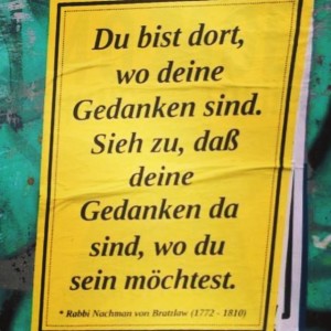 Wo sind deine Gedanken?